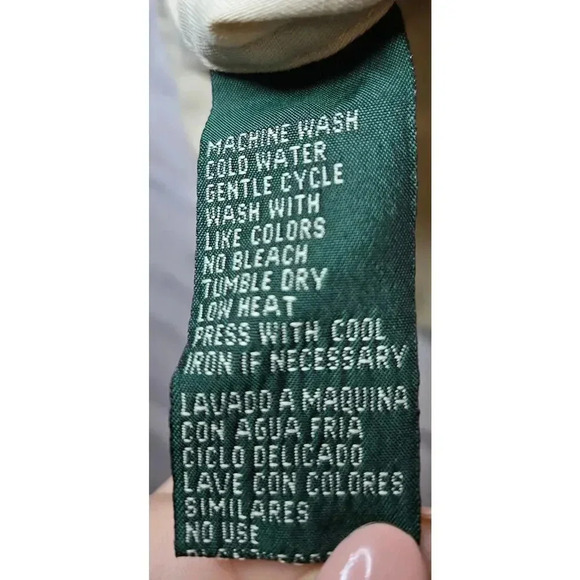 LRL Ralph Lauren khaki casual vest 100% cotton button up size M. - Picture 11 of 11